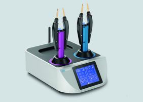 Heated forceps from pfm medical ag for transferring and aligning tissue samples during pouring in the histology laboratory.