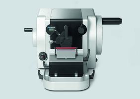 Powerful, compact, newly designed manual rotary microtome for a wide range of routine, research and industrial applications.